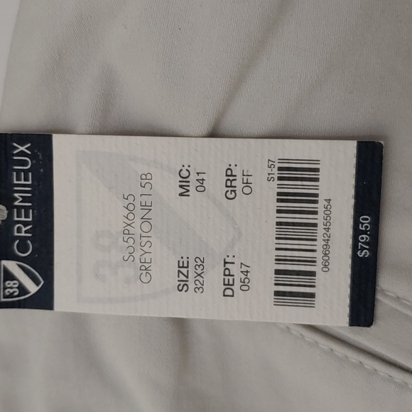 Cremieux Men's Size 32 X 32 5 pocket Comfort Stretch Khaki NWT - Picture 12 of 12